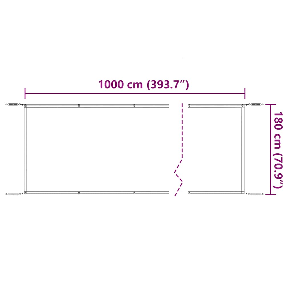vidaXL Τέντα Κάθετη Μπλε 180 x 1000 εκ. από Ύφασμα Oxford
