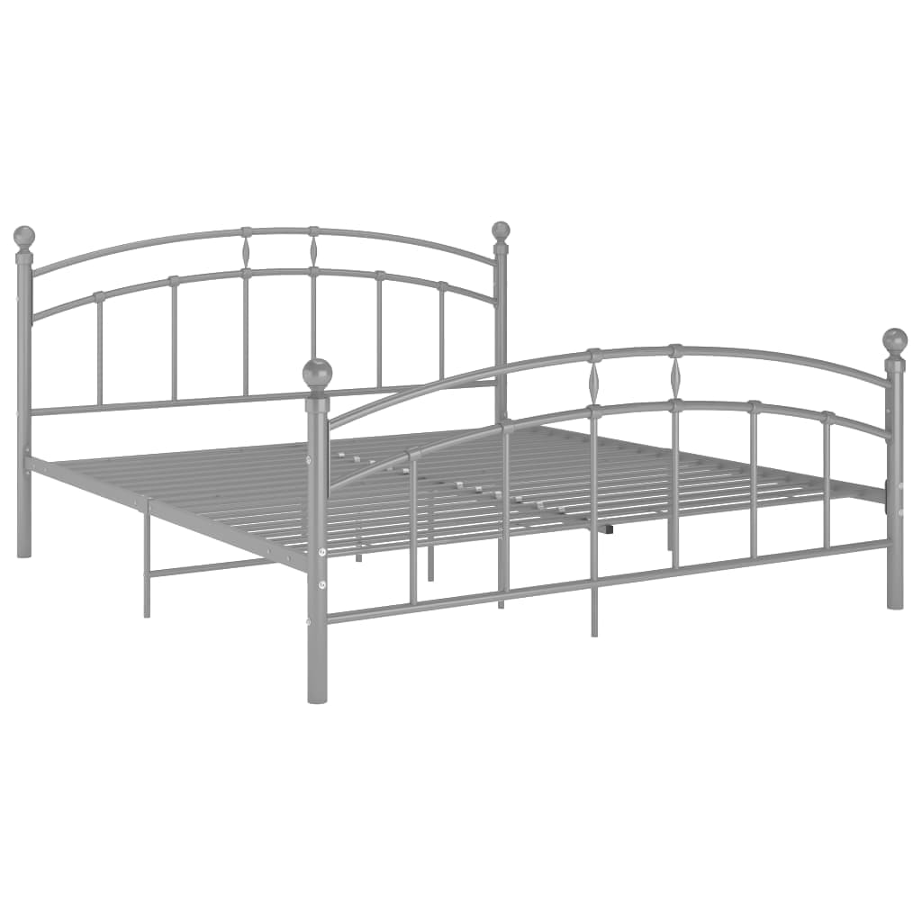 vidaXL Πλαίσιο Κρεβατιού Γκρι 180 x 200 εκ. Μεταλλικό