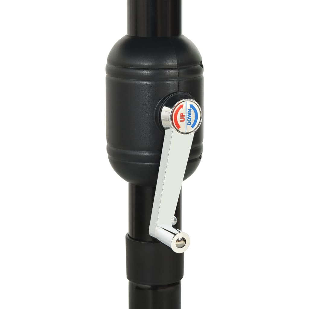 vidaXL Ομπρέλα Κήπου 3 Επιπέδων Μαύρη 3,5 μ. Ιστό Αλουμινίου