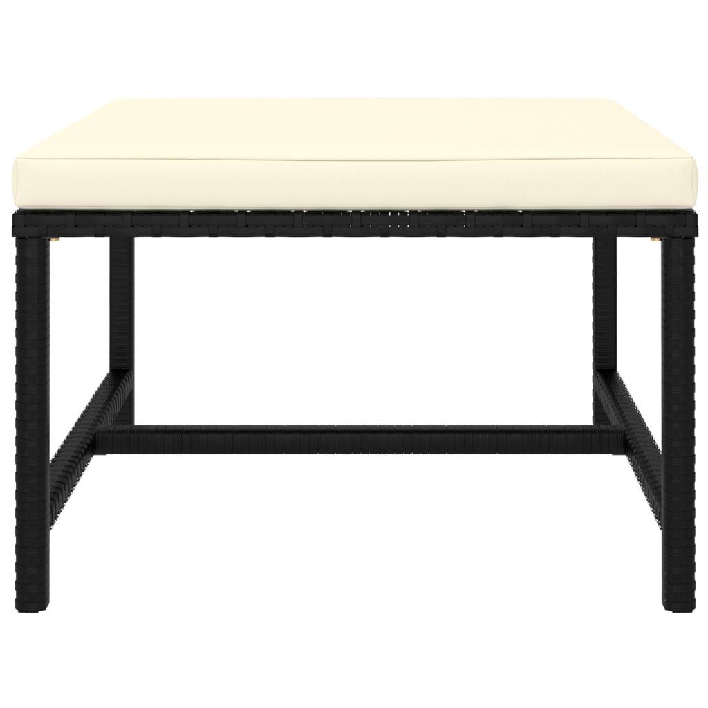 vidaXL Σετ Καναπέ Κήπου 4 Τεμαχίων Μαύρο Συνθετικό Ρατάν με Μαξιλάρια