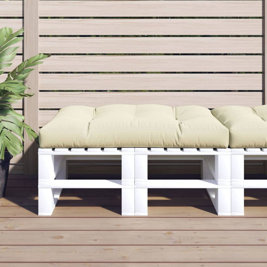 vidaXL Μαξιλάρι Παλέτας Κρεμ 120 x 80 x 12 εκ. Υφασμάτινο