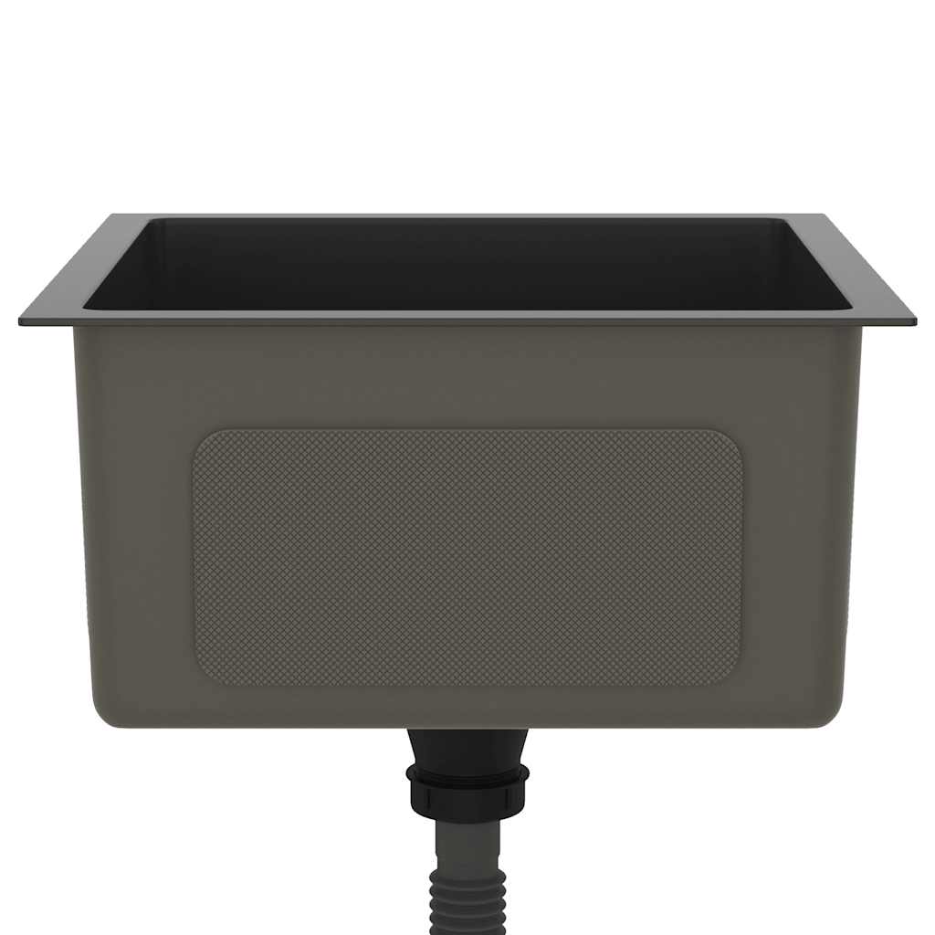 vidaXL Νεροχύτης Κουζίνας Χειροποίητος Μαύρος από Ανοξείδωτο Ατσάλι