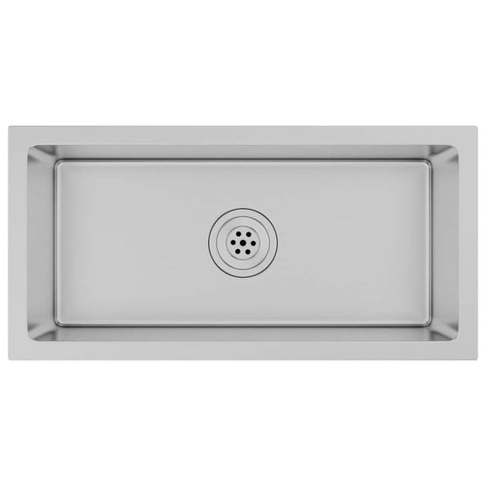 vidaXL Νεροχύτης Κουζίνας Χειροποίητος από Ανοξείδωτο Ατσάλι