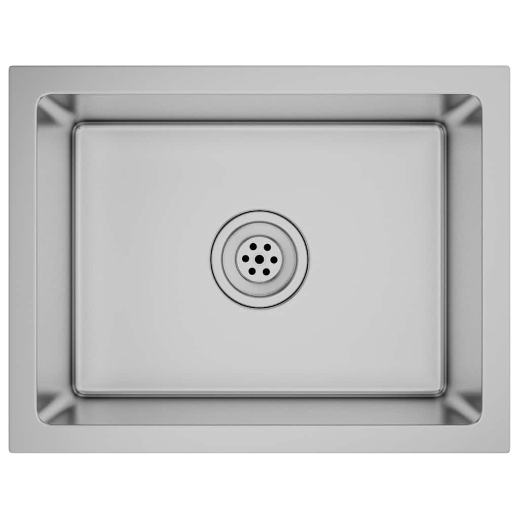 vidaXL Νεροχύτης Κουζίνας Χειροποίητος από Ανοξείδωτο Ατσάλι