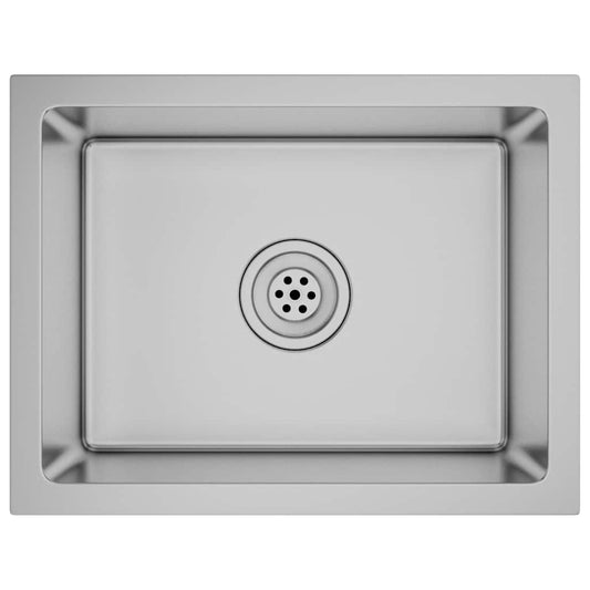 vidaXL Νεροχύτης Κουζίνας Χειροποίητος από Ανοξείδωτο Ατσάλι