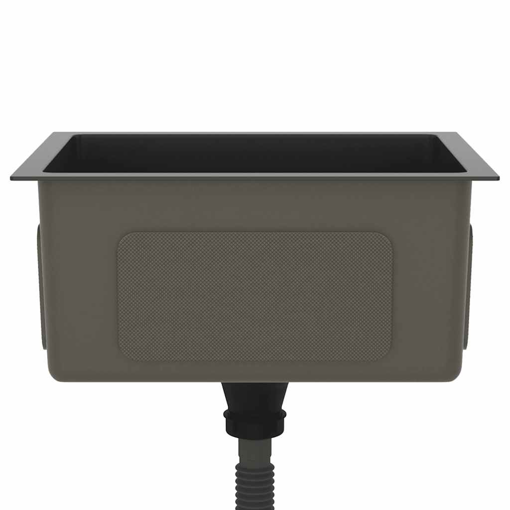 vidaXL Νεροχύτης Κουζίνας Χειροποίητος Μαύρος από Ανοξείδωτο Ατσάλι