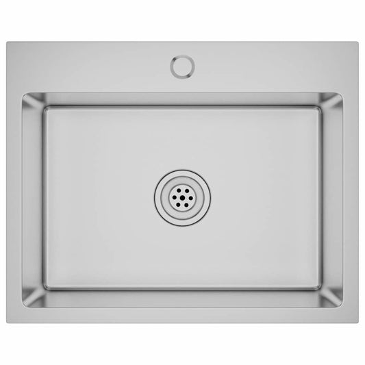 vidaXL Νεροχύτης Κουζίνας Χειροποίητος από Ανοξείδωτο Ατσάλι