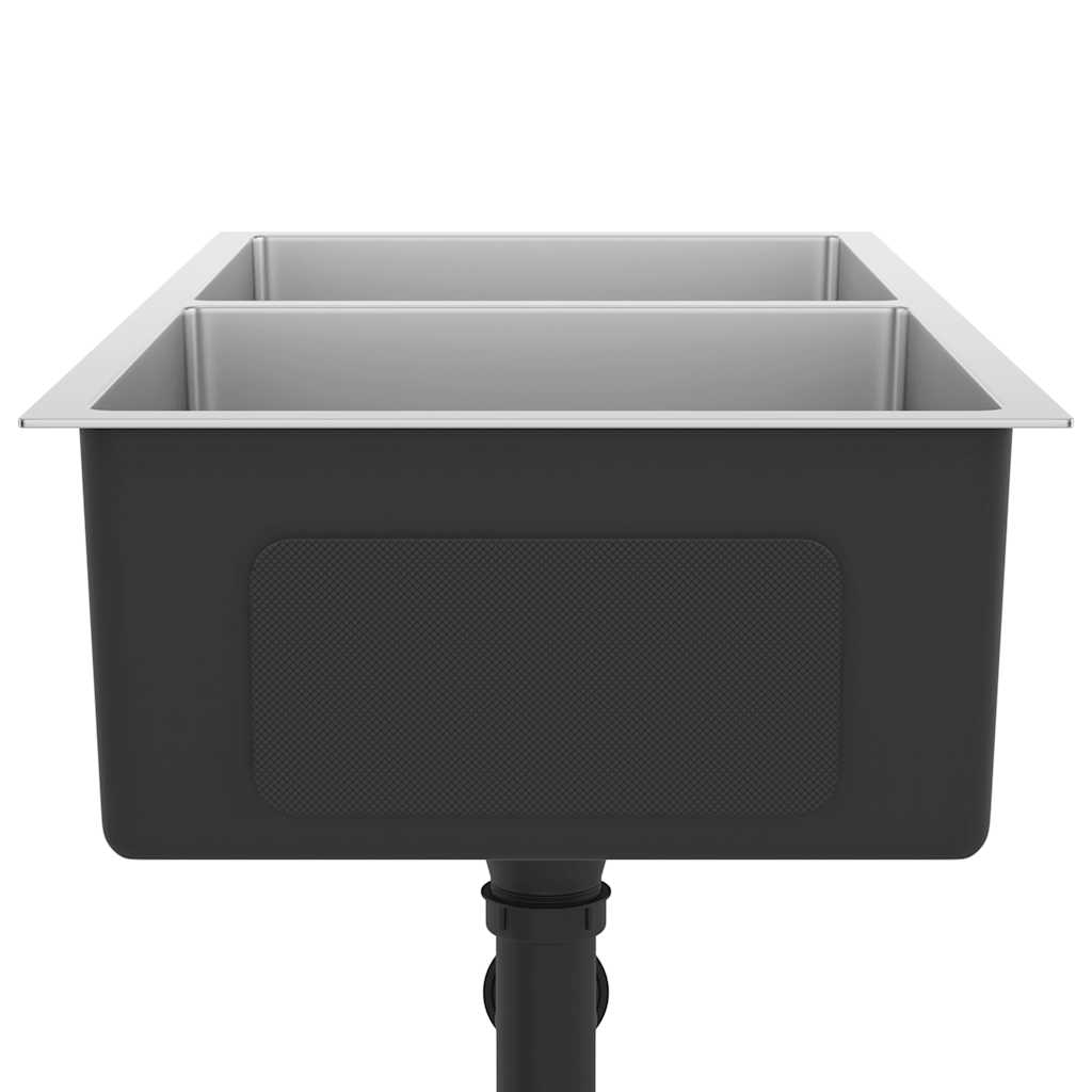 vidaXL Νεροχύτης Κουζίνας Χειροποίητος από Ανοξείδωτο Ατσάλι