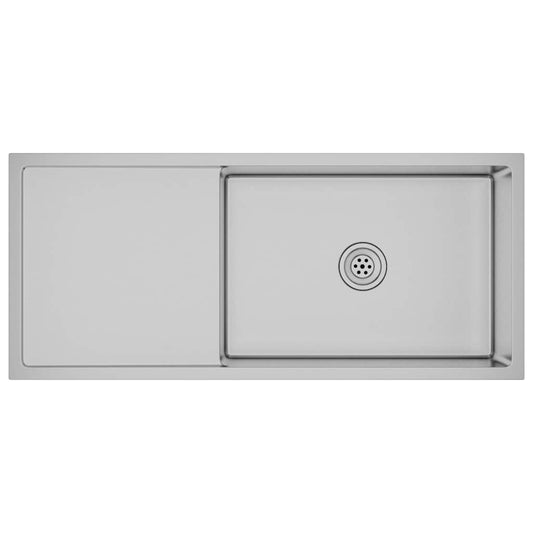 vidaXL Νεροχύτης Κουζίνας Χειροποίητος από Ανοξείδωτο Ατσάλι