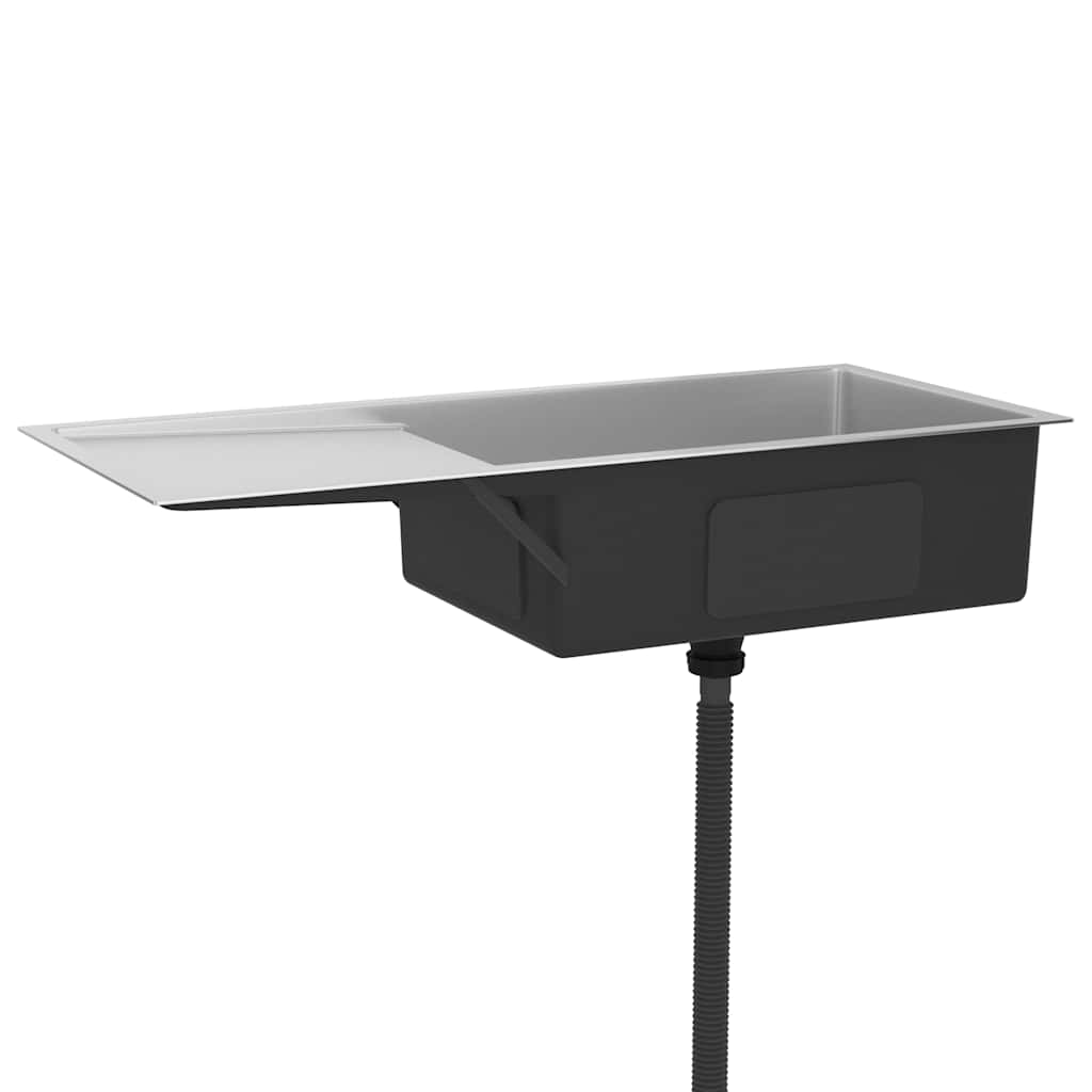 vidaXL Νεροχύτης Κουζίνας Χειροποίητος από Ανοξείδωτο Ατσάλι