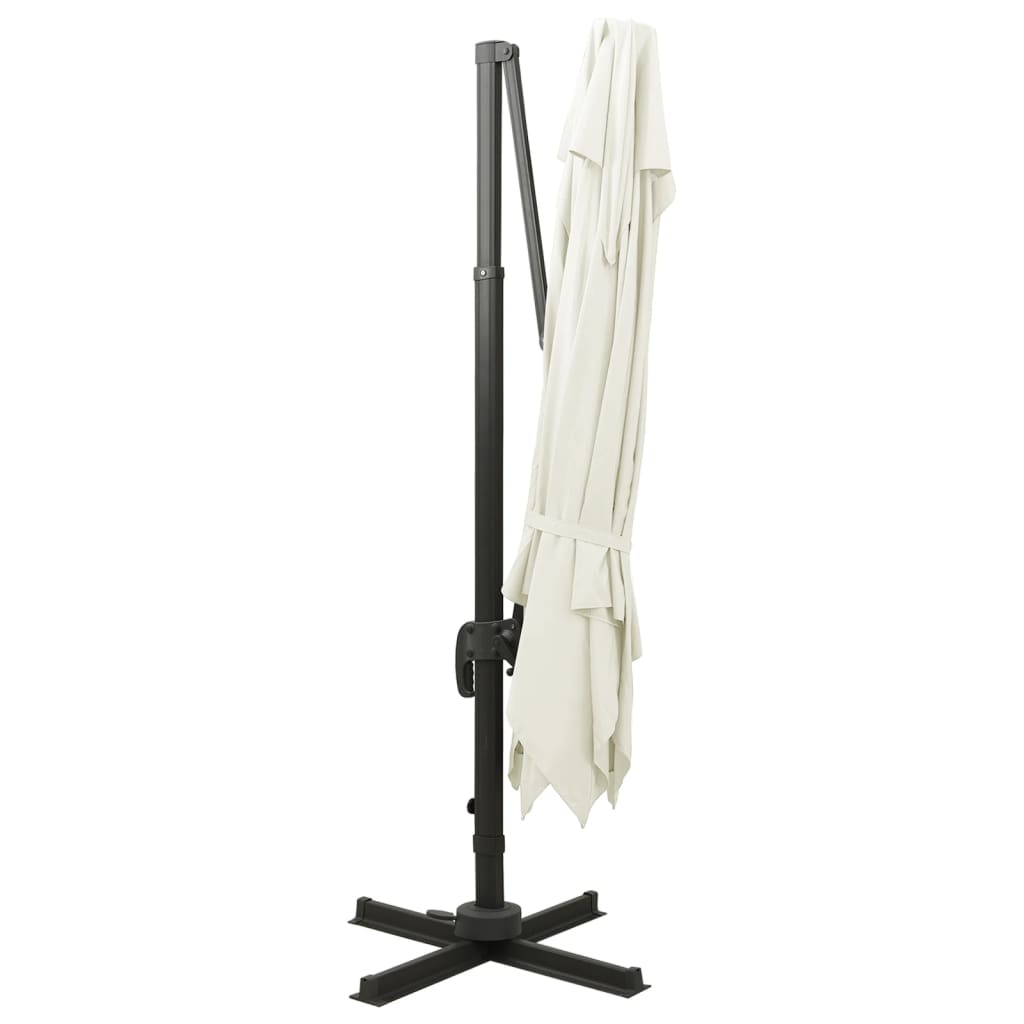 vidaXL Ομπρέλα Κήπου με Διπλή Κορυφή, Άμμος 300x300 εκ.