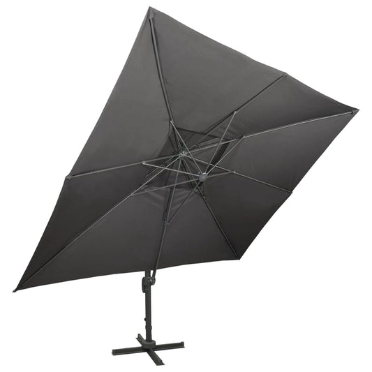 vidaXL Ομπρέλα Κήπου με Διπλή Κορυφή, Ανθρακί 400x300 εκ.