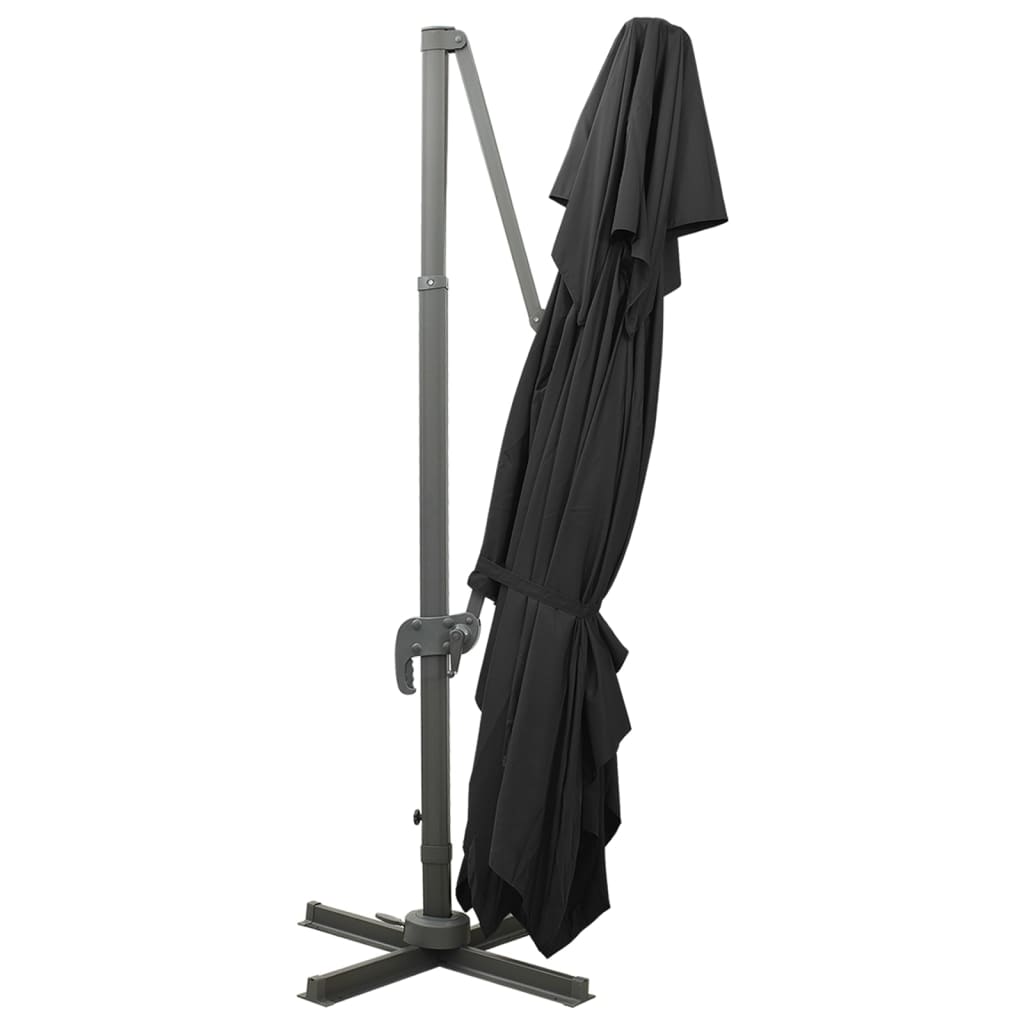 vidaXL Ομπρέλα Κήπου με Διπλή Κορυφή Μαύρη 400x300 εκ.