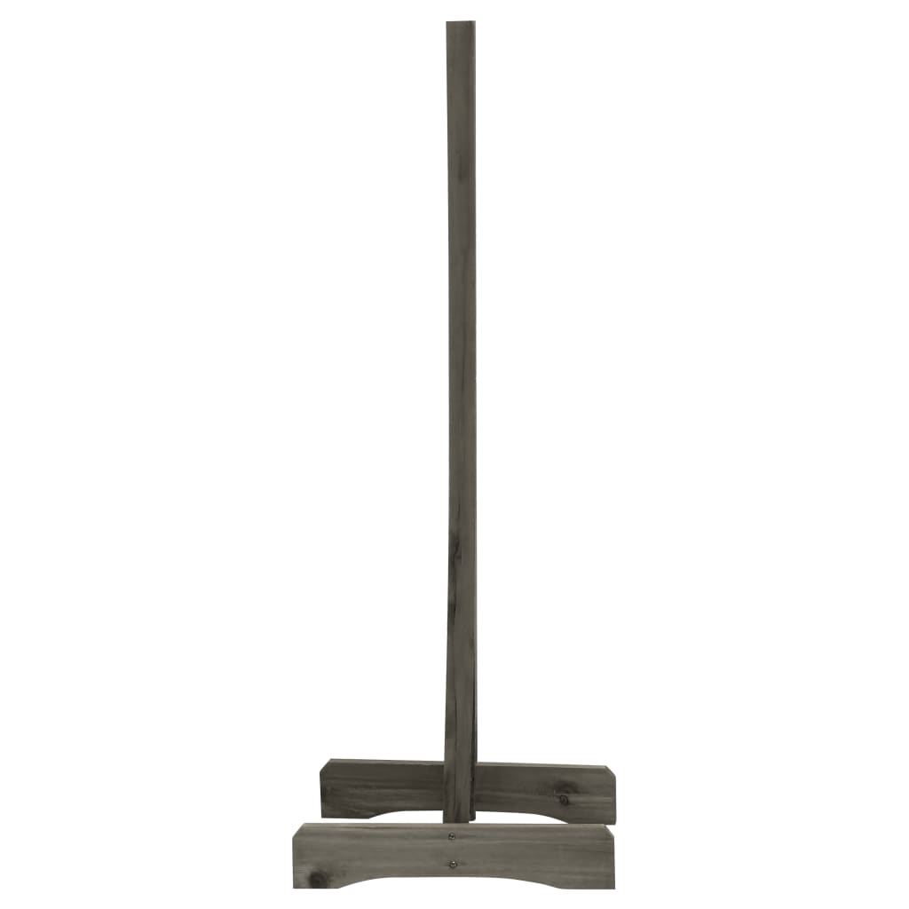 vidaXL Καφασωτό Φράχτης Κήπου Γκρι 150x80 εκ. Μασίφ Ξύλο Ελάτης