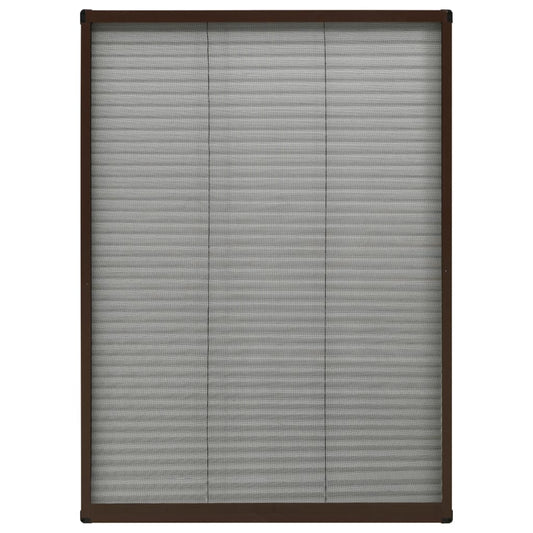 vidaXL Σήτα Παραθύρου Πλισέ Καφέ 80 x 120 εκ. από Αλουμίνιο