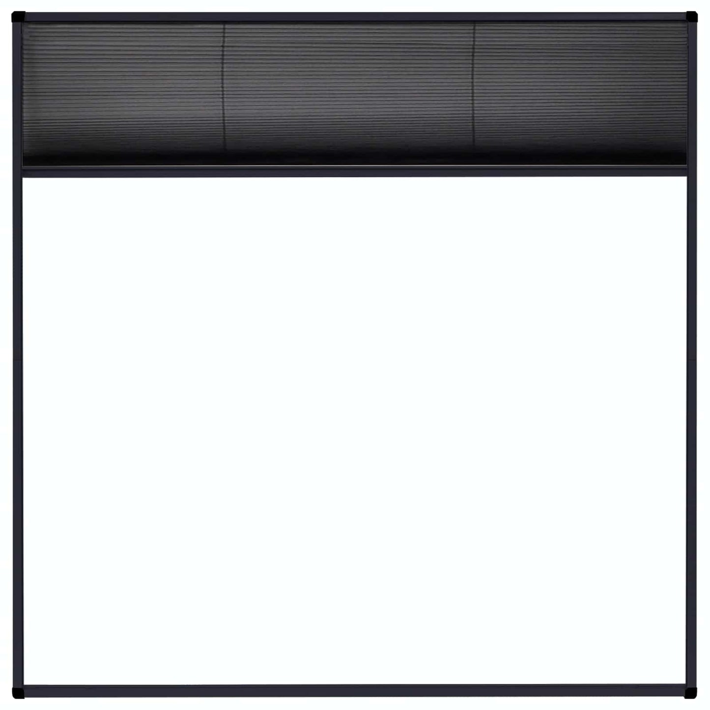 vidaXL Σήτα Παραθύρου Πλισέ Ανθρακί 120 x 120 εκ. από Αλουμίνιο