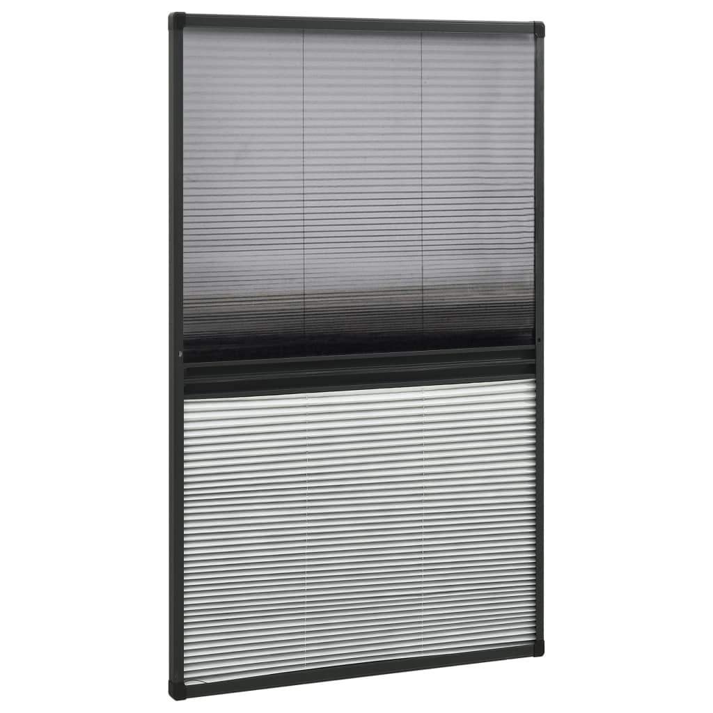 vidaXL Σήτα Παραθύρου Πλισέ με Σκίαστρο 80 x 160 εκ. Αλουμινίου