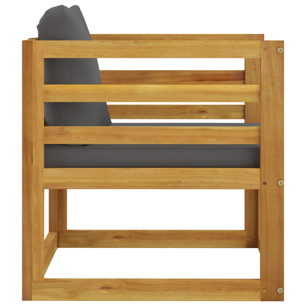 vidaXL Σαλόνι Κήπου 5 Τεμαχίων από Μασίφ Ξύλο Ακακίας με Μαξιλάρια