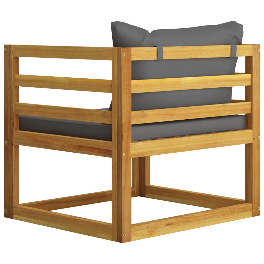 vidaXL Σαλόνι Κήπου 5 Τεμαχίων από Μασίφ Ξύλο Ακακίας με Μαξιλάρια