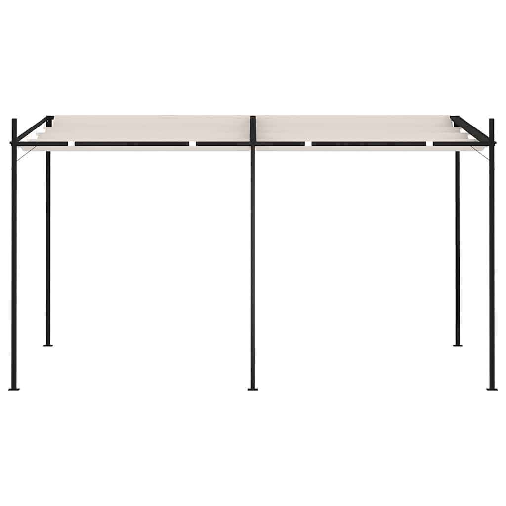 vidaXL Κιόσκι με Πτυσσόμενη Οροφή Κρεμ 400 x 300 x 233 εκ.