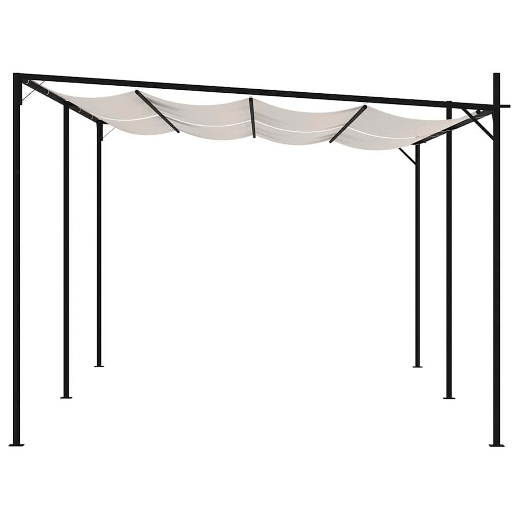 vidaXL Κιόσκι με Πτυσσόμενη Οροφή Κρεμ 600 x 300 x 233 εκ.