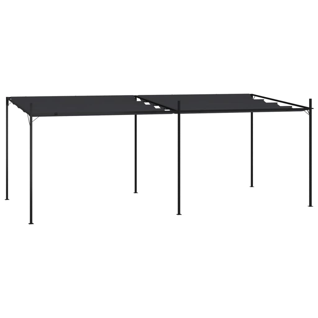 vidaXL Κιόσκι με Πτυσσόμενη Οροφή Ανθρακί 600 x 300 x 233 εκ.