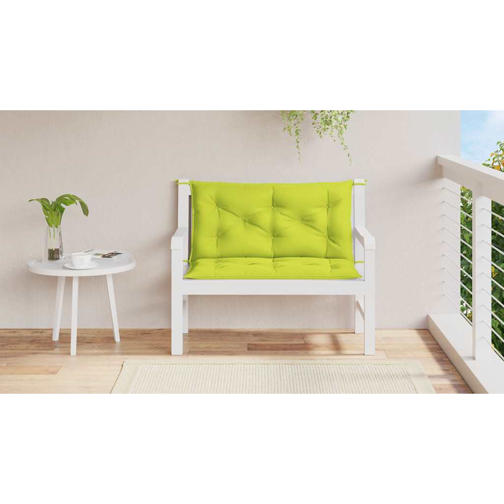 vidaXL Μαξιλάρι Πάγκου Κήπου Αν. Πράσινο 100x(50+50)x7εκ Ύφασμα Oxford