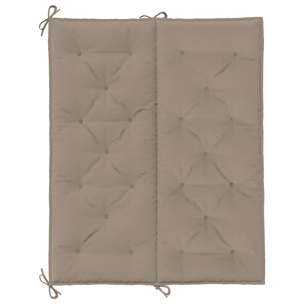 vidaXL Μαξιλάρι Πάγκου Κήπου Taupe 120x(50+50)x7 εκ. Ύφασμα Oxford