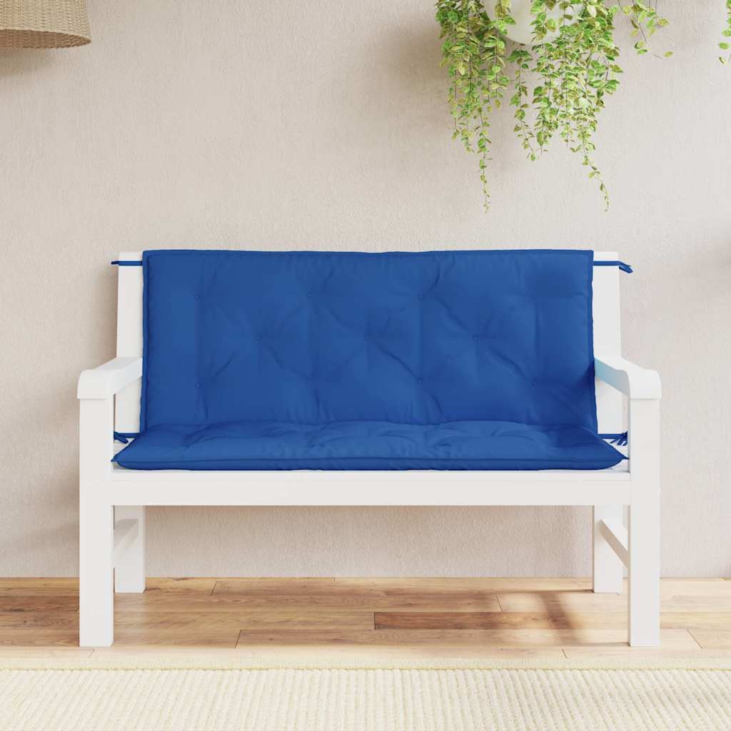 vidaXL Μαξιλάρι Πάγκου Κήπου Μπλε 120x(50+50)x7 εκ. Ύφασμα Oxford