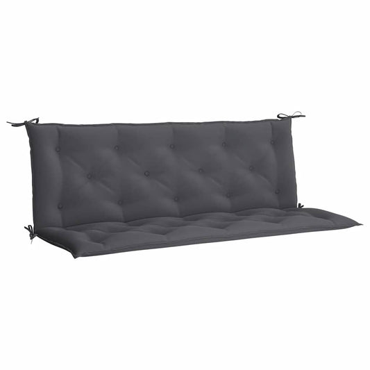 vidaXL Μαξιλάρι Πάγκου Κήπου Ανθρακί 150x(50+50)x7 εκ. Ύφασμα Oxford