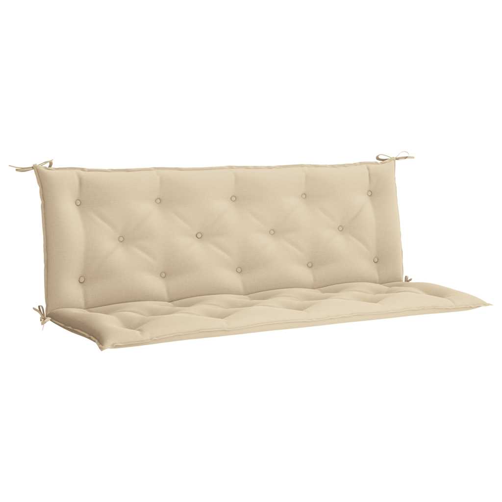 vidaXL Μαξιλάρι Πάγκου Κήπου Μπεζ 150x(50+50)x7 εκ. Ύφασμα Oxford