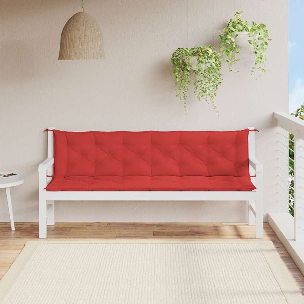 vidaXL Μαξιλάρι Πάγκου Κήπου Κόκκινο 200x(50+50)x7 εκ. Ύφασμα Oxford