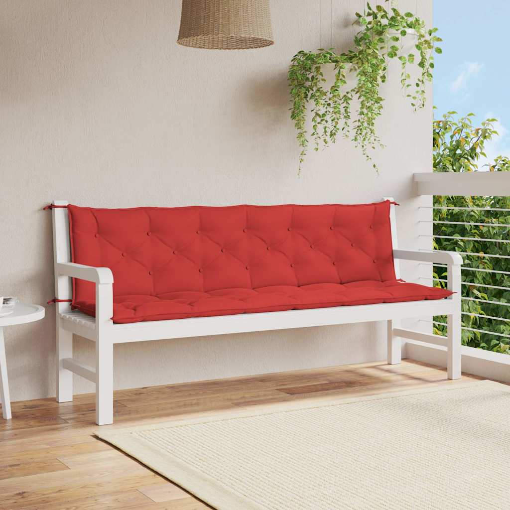vidaXL Μαξιλάρι Πάγκου Κήπου Κόκκινο 200x(50+50)x7 εκ. Ύφασμα Oxford