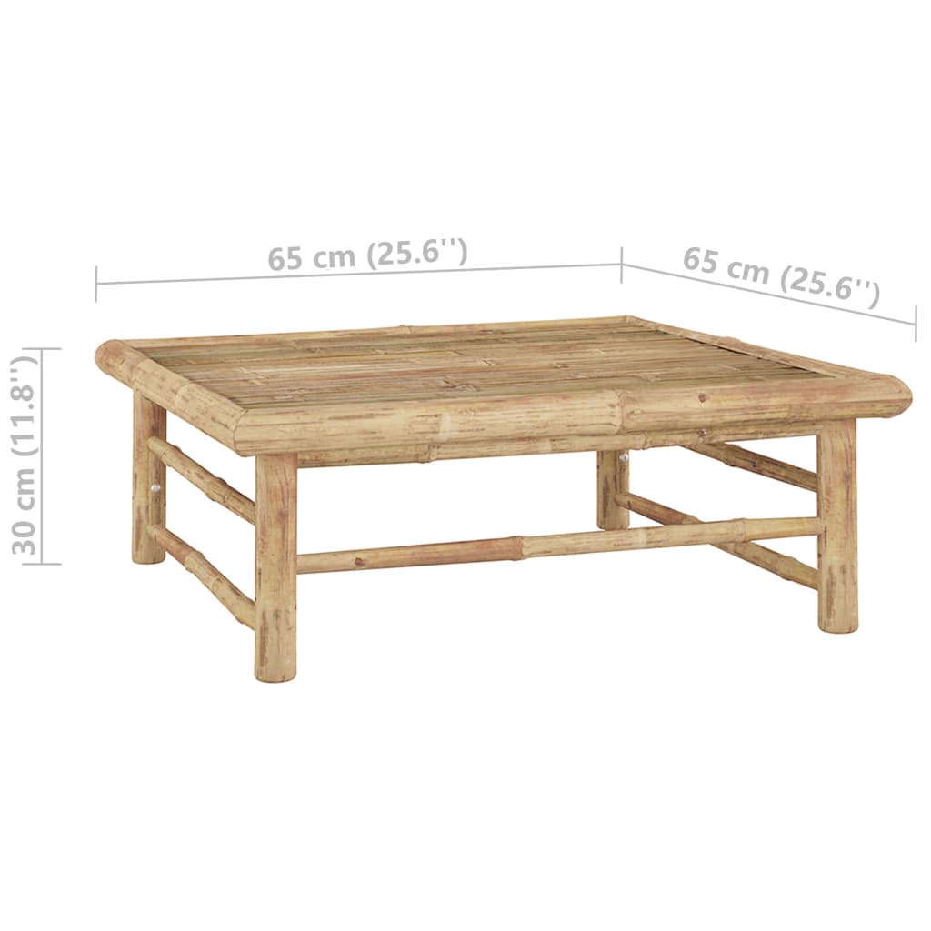 vidaXL Σαλόνι Κήπου 2 Τεμαχίων από Μπαμπού με Σκούρα Γκρι Μαξιλάρια