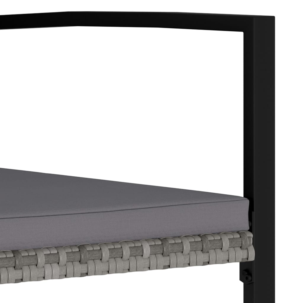 vidaXL Καρέκλες Τραπεζαρίας Κήπου 4 τεμ. Γκρι από Συνθετικό Ρατάν