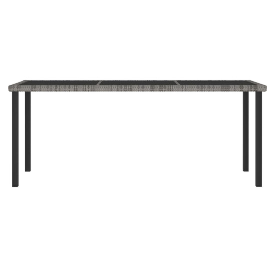 vidaXL Τραπεζαρία Κήπου Γκρι 180 x 70 x 73 εκ. από Συνθετικό Ρατάν