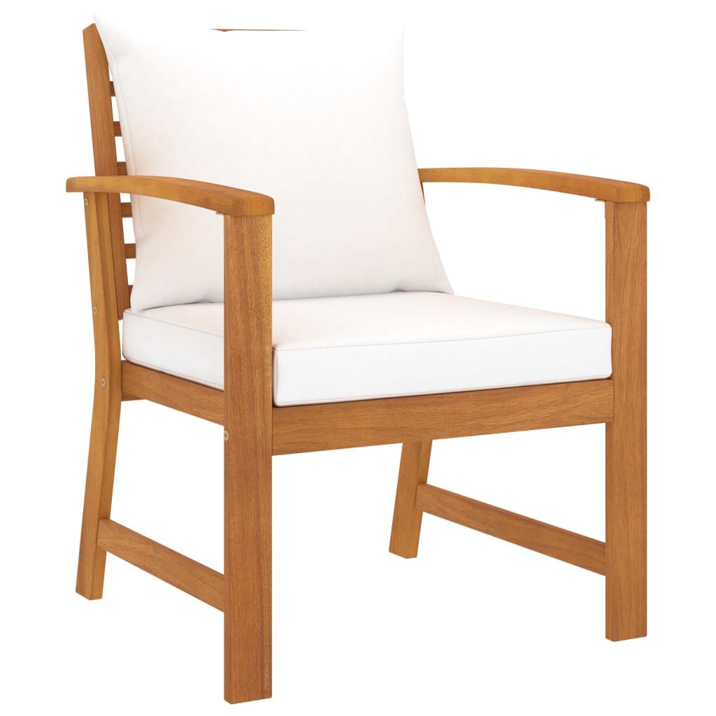 vidaXL Σαλόνι Κήπου 5 Τεμαχίων από Μασίφ Ξύλο Ακακίας με Μαξιλάρια