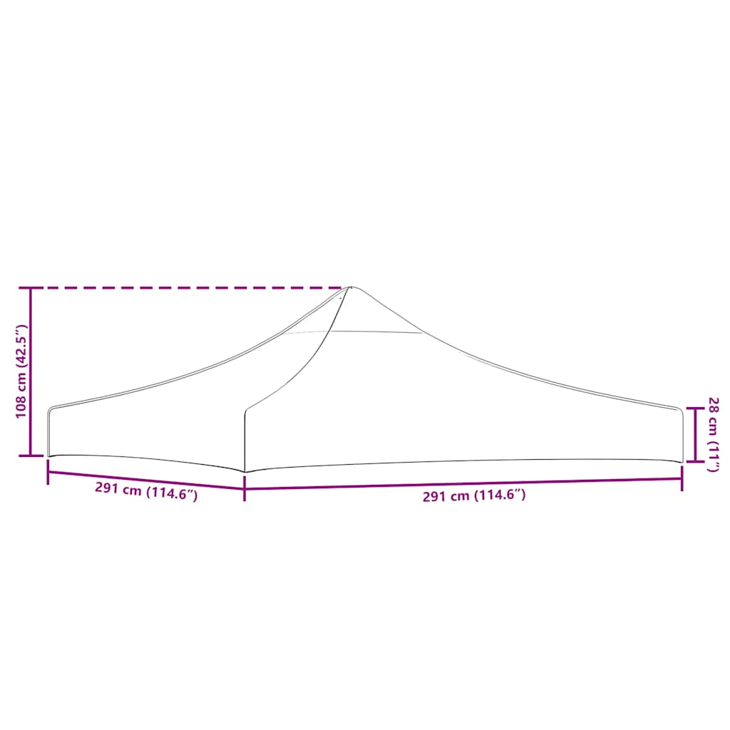 vidaXL Κάλυμμα Τέντας Εκδηλώσεων Τερακότα 3 x 3 μ. 270 γρ/μ²