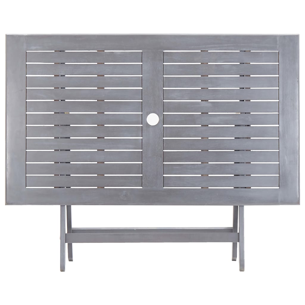 vidaXL Σετ Τραπεζαρίας Κήπου 7 Τεμαχίων Γκρι από Μασίφ Ξύλο Ακακίας