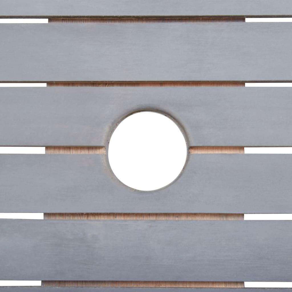 vidaXL Σετ Τραπεζαρίας Κήπου 9 Τεμαχίων Γκρι από Μασίφ Ξύλο Ακακίας