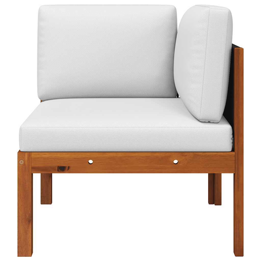 vidaXL Καναπές Κήπου Γωνιακός από Μασίφ Ξύλο Ακακίας με Μαξιλάρια