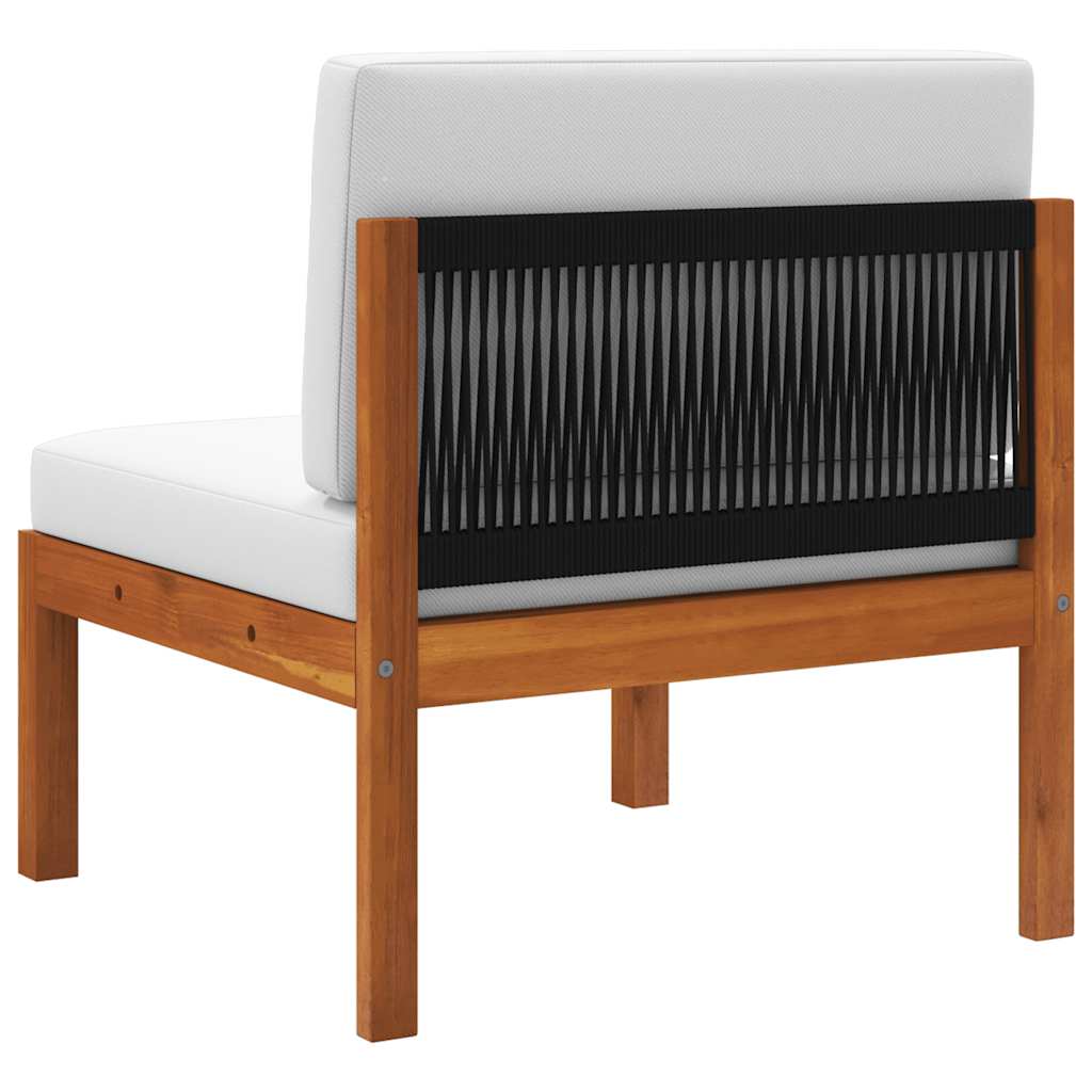 vidaXL Καναπές Κήπου Μεσαίος από Μασίφ Ξύλο Ακακίας με Μαξιλάρια