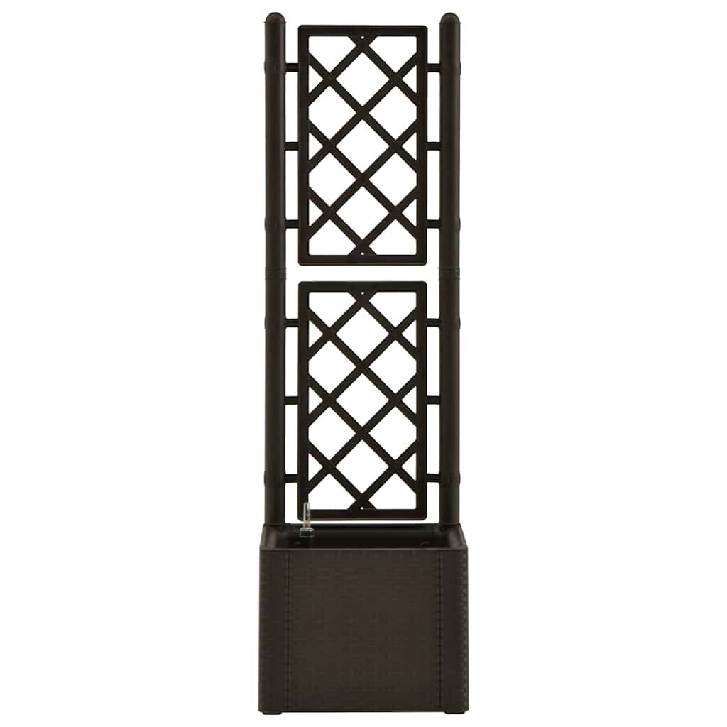 vidaXL Ζαρντινιέρα Κήπου Μόκα με Καφασωτό και Αυτόματο Πότισμα