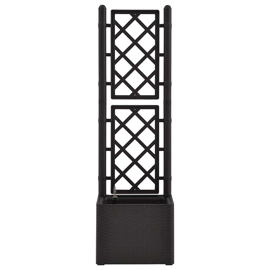 vidaXL Ζαρντινιέρα Κήπου Ανθρακί με Καφασωτό και Αυτόματο Πότισμα