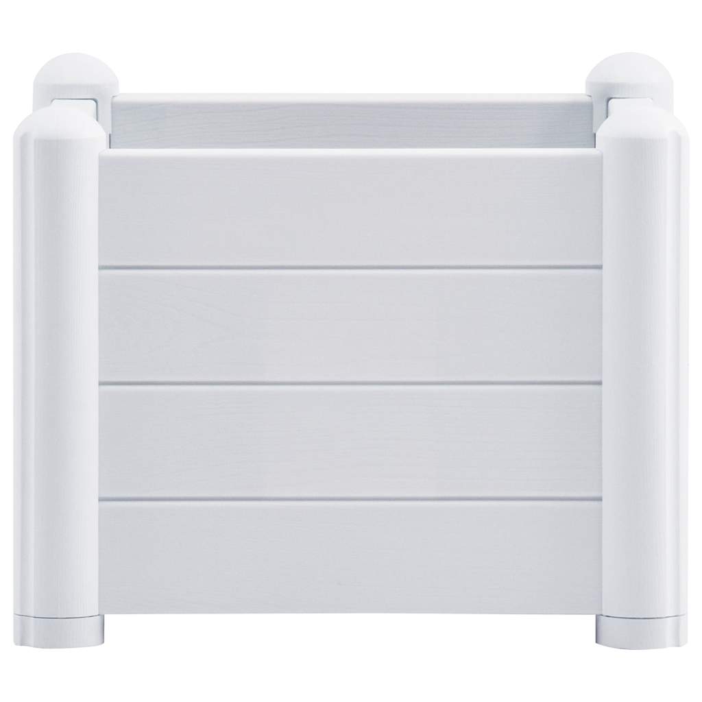 vidaXL Ζαρντινιέρα Υπερυψωμένη Λευκή 43 x 43 x 35 εκ. Πολυπροπυλένιο