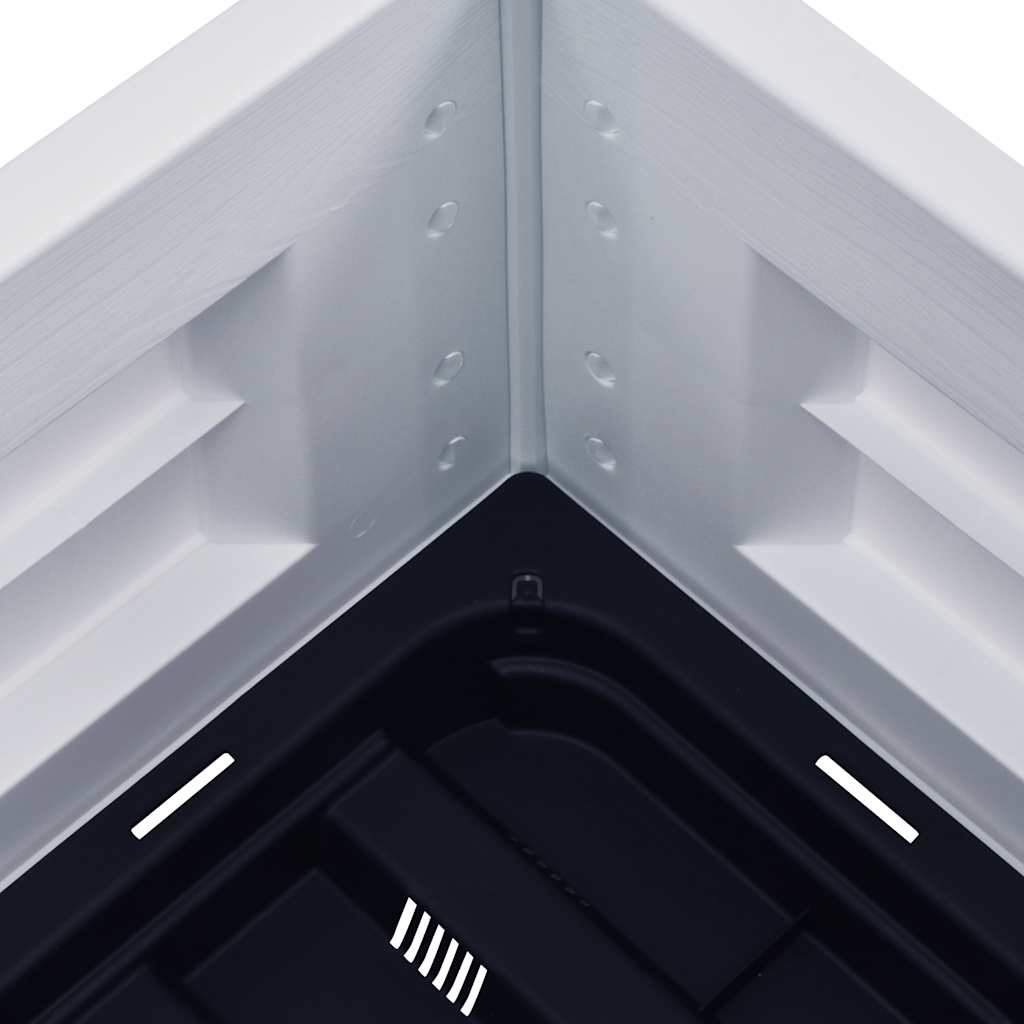 vidaXL Ζαρντινιέρα Υπερυψωμένη Λευκή 43 x 43 x 35 εκ. Πολυπροπυλένιο