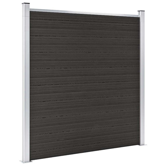 vidaXL Πάνελ Περίφραξης Μαύρο 180 x 186 εκ. από WPC