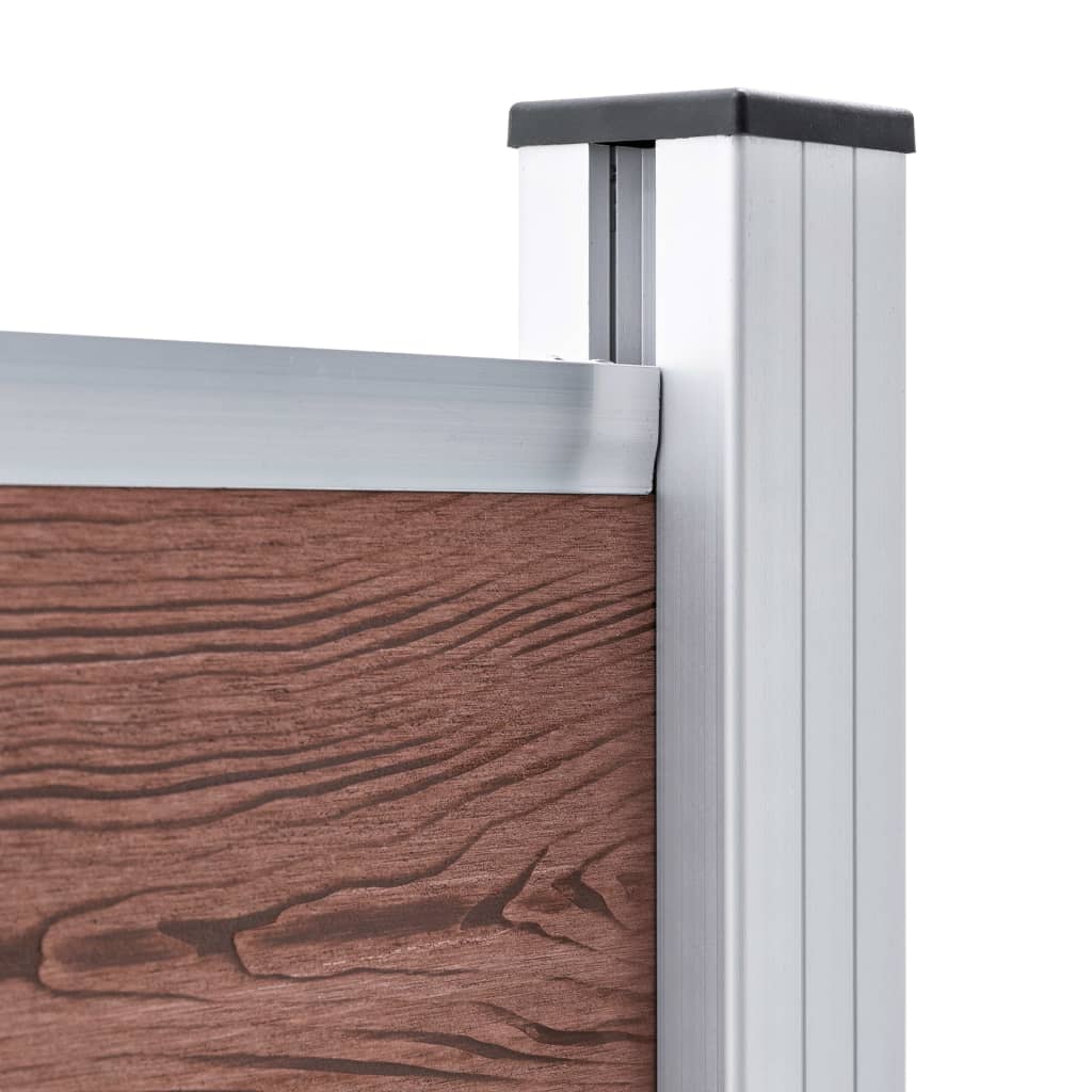 vidaXL Πάνελ Περίφραξης Καφέ 95 x 186 εκ. από WPC