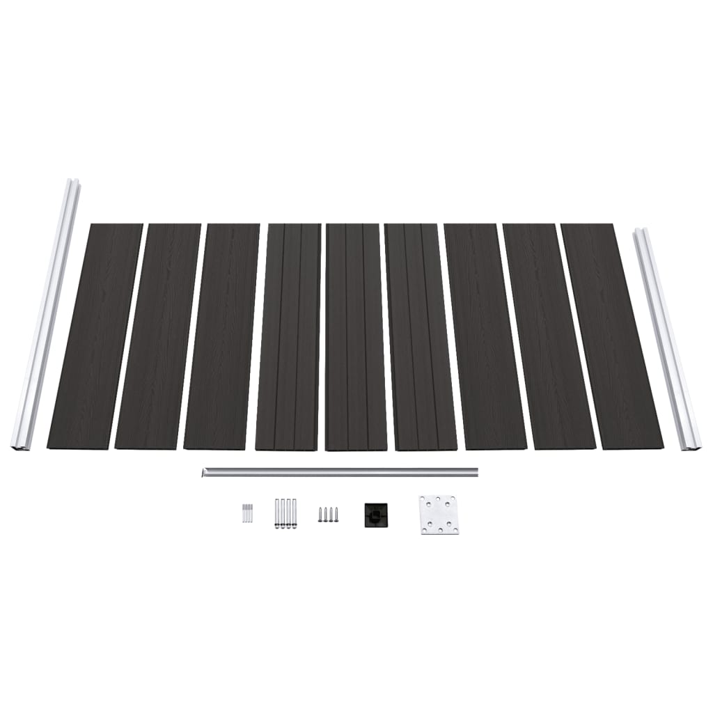 vidaXL Πάνελ Περίφραξης Μαύρο 95 x 186 εκ. από WPC