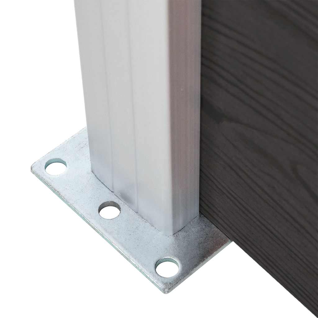 vidaXL Πάνελ Περίφραξης Μαύρο 95 x 186 εκ. από WPC